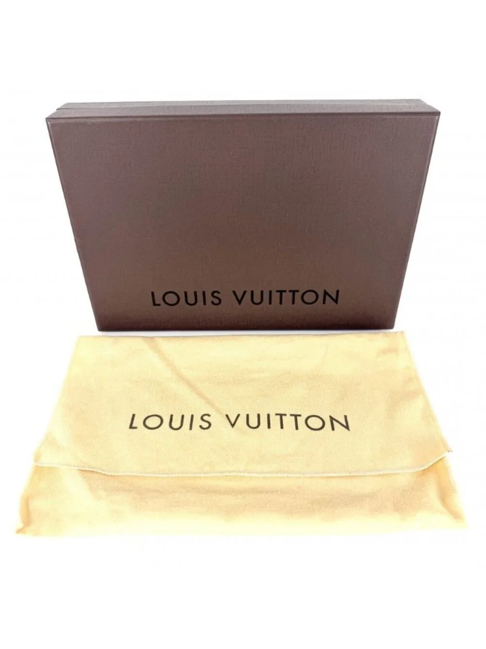 Louis Vuitton Big Handbag Pochette Soir Monogram Canvas Brown Gold